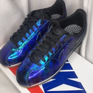 Nike Metallic Blue/ Green Cortez Sneakers